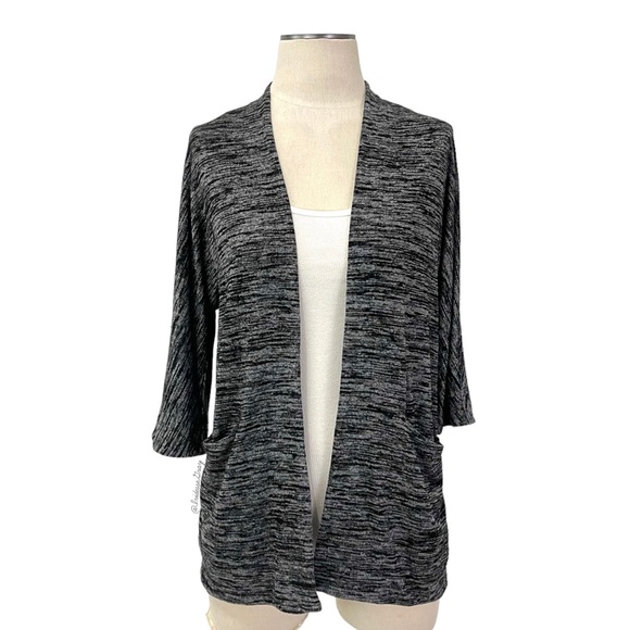 Aritzia- Wilfred Free Black Gray Marl Zlata Open Cardigan Size XS. - Picture 1 of 8